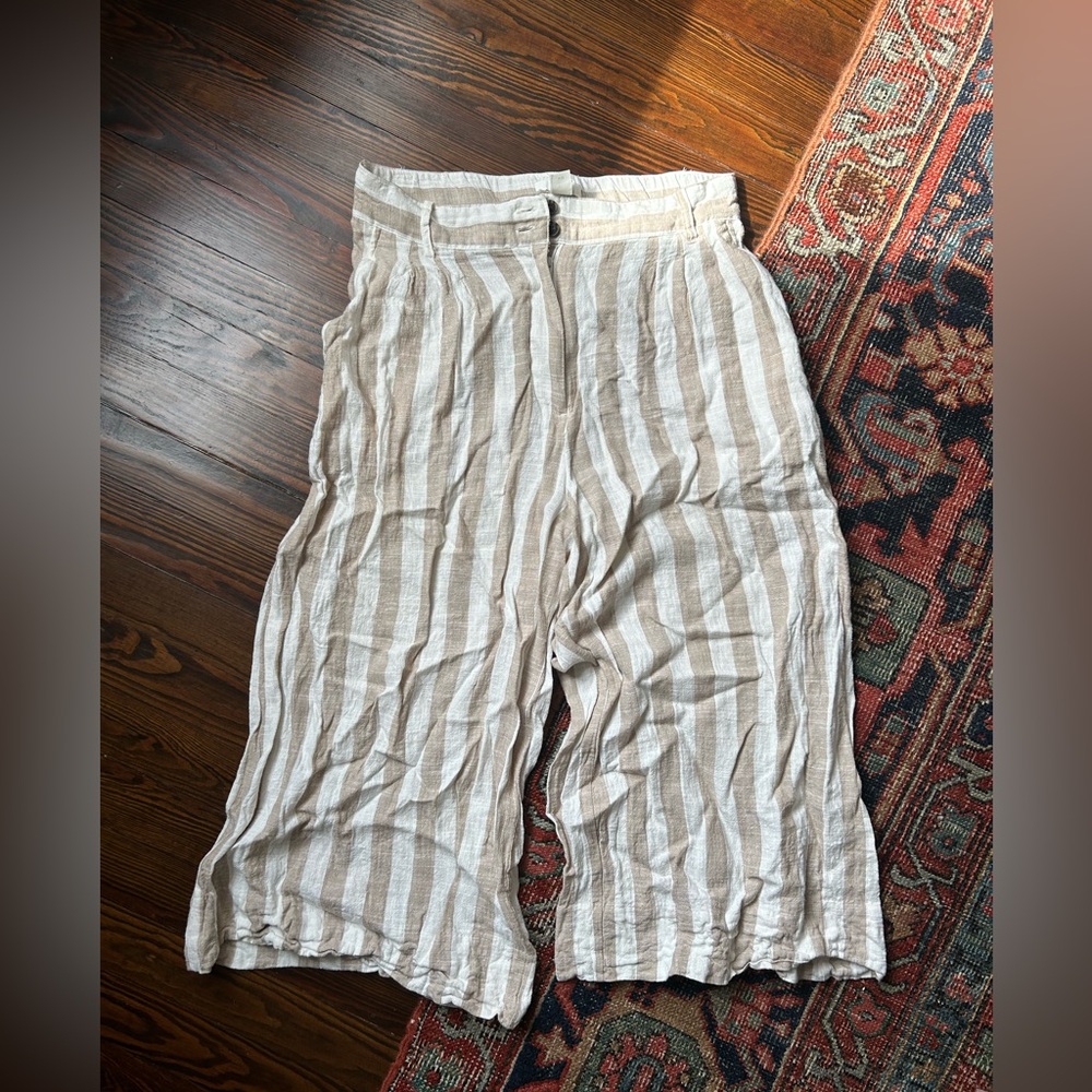 H&M pin strip  linen pants